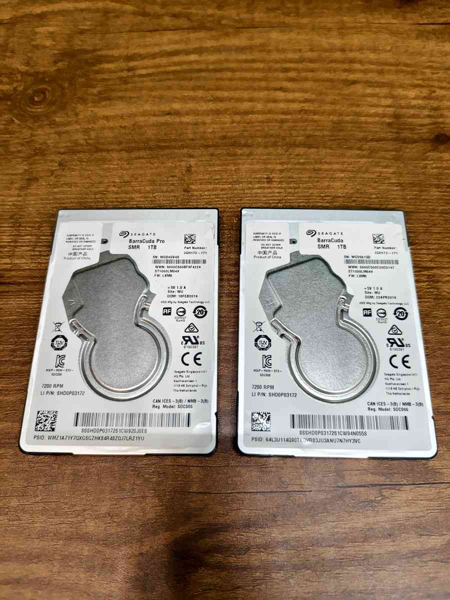 1Tb laptop harddisk 